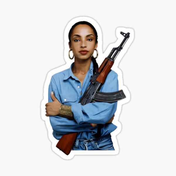 Sade Adu With Ak 47 Sticker