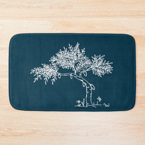 Item preview, Cacao Tree, Line Drawing Symmetric Minimalist Aesthetic Natural Design Midnight Blue designed and sold by SWSandraWechner.