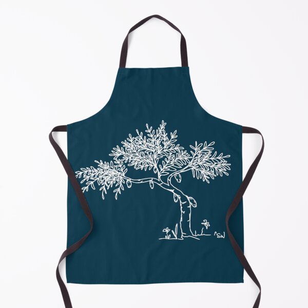 Item preview, Cacao Tree, Line Drawing Symmetric Minimalist Aesthetic Natural Design Midnight Blue designed and sold by SWSandraWechner.