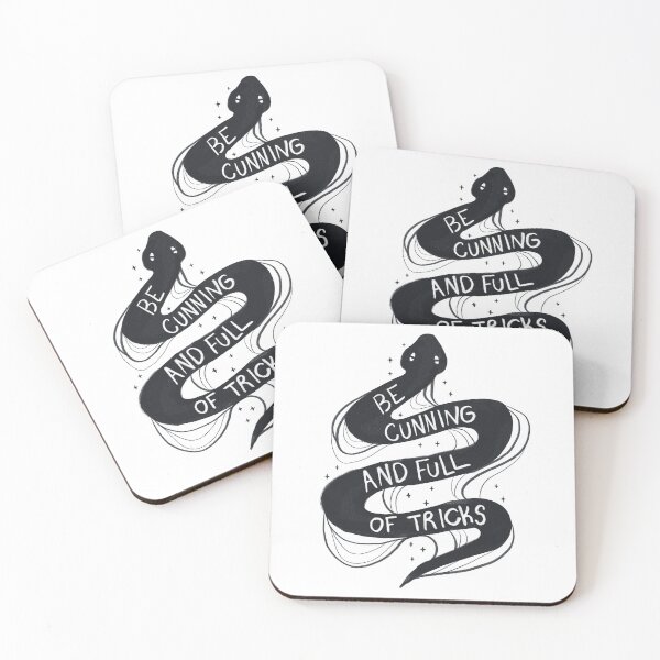 Item preview, Be Cunning and Full of Tricks Snake (Black) designed and sold by Nothing But Tea.