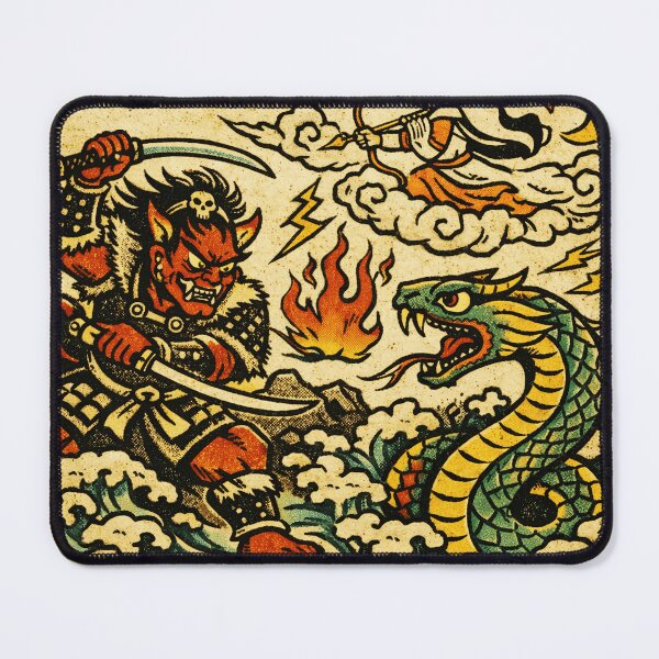 Item preview, Mythic Warrior Battling Sea Serpent designed and sold by lunestabloom.