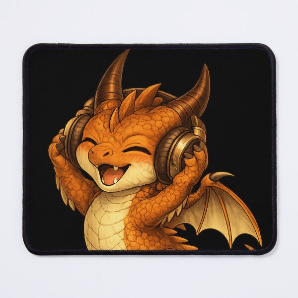 Item preview, Music Lover Fantasy Dragon Art designed and sold by Hatchling Hollow.