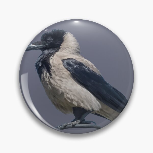 Item preview, Two-Tone Sentinel Black Hooded Crow designed and sold by taiche.