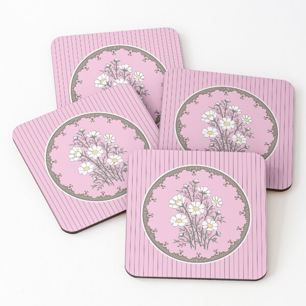 Item preview, Hand-Drawn Cosmos Floral Circle Art designed and sold by storieslanguage.
