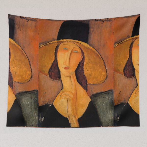 Item preview, Jean Hebuterne With Large Hat by Amedeo Modigliani: Modernist Portrait Poster designed and sold by artofuniverse.