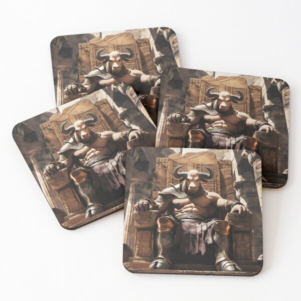 Item preview, Minotaur king on throne. designed and sold by MyHappyArtShop.