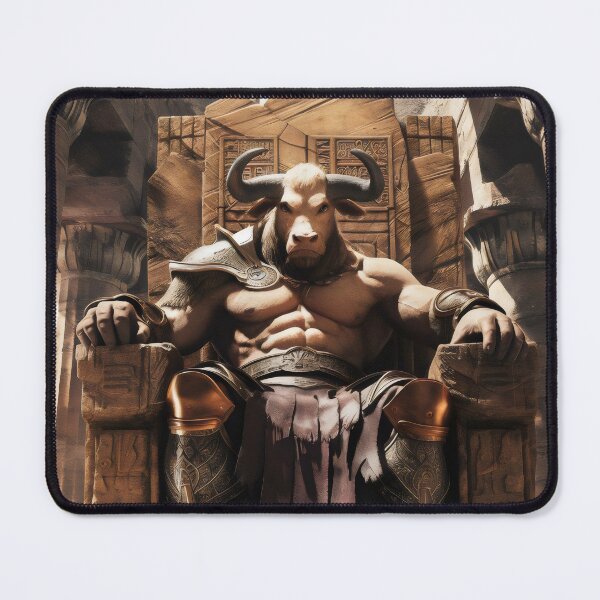 Item preview, Minotaur king on throne. designed and sold by MyHappyArtShop.