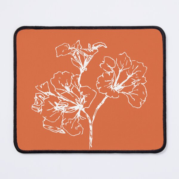 Item preview, Flowers, Line Drawing Symmetric Minimalist Aesthetic Natural Design Orange Coral designed and sold by SWSandraWechner.