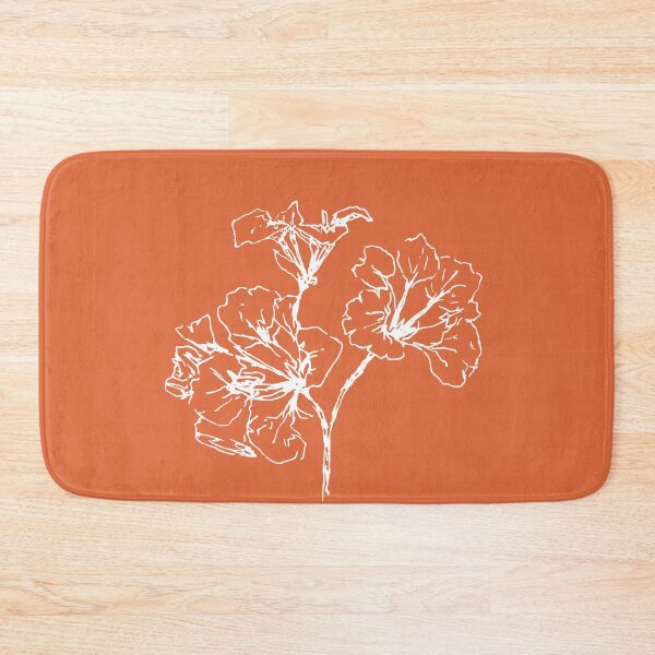 Item preview, Flowers, Line Drawing Symmetric Minimalist Aesthetic Natural Design Orange Coral designed and sold by SWSandraWechner.