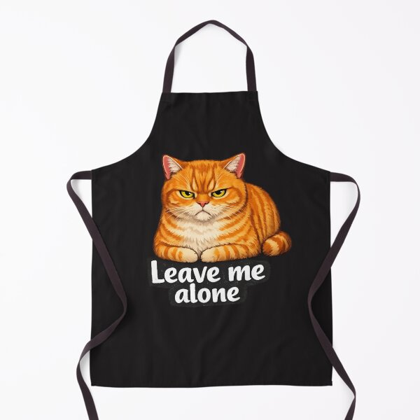 Item preview, Leave Me Alone Cat – Funny Grumpy Ginger Cat Design designed and sold by IrynaLineArt.