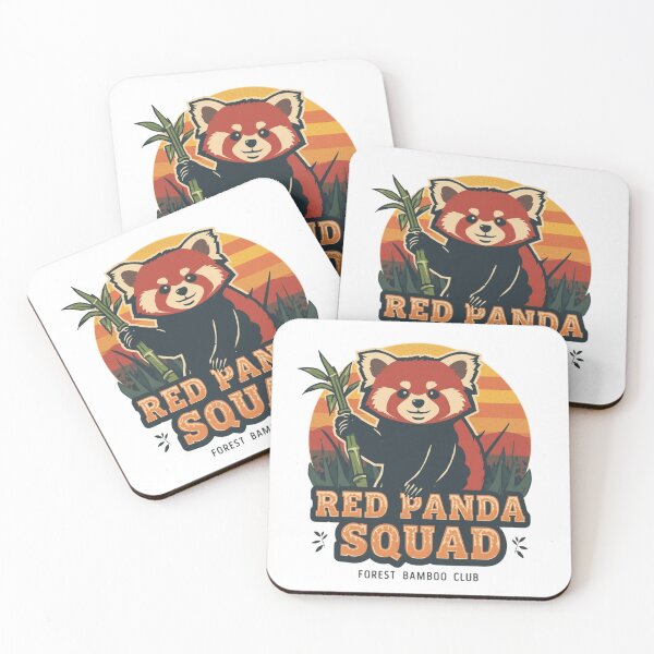 Item preview, Red Panda Squad – Forest Bamboo Club designed and sold by KapiPrint.