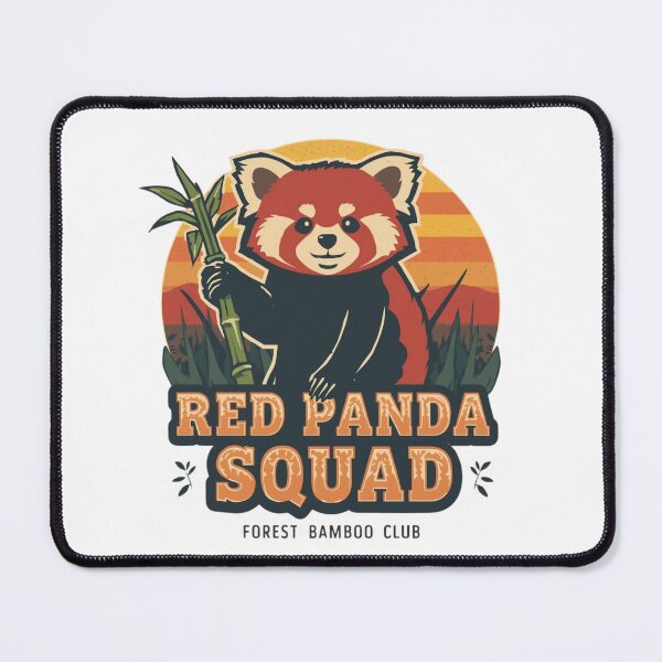 Item preview, Red Panda Squad – Forest Bamboo Club designed and sold by KapiPrint.