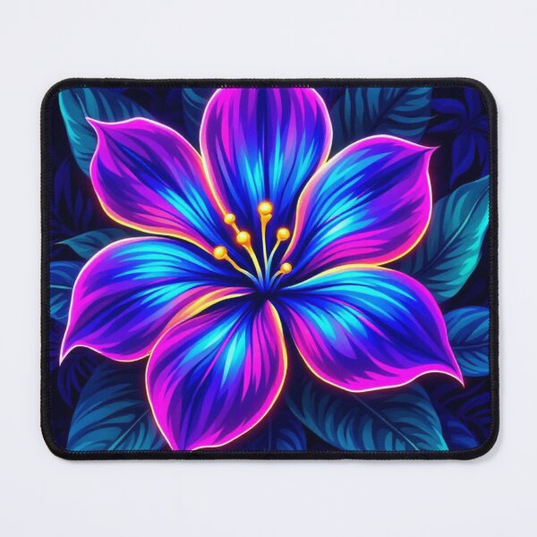 Item preview, Vibrant Neon Bloom:Blue,Purple, and Magenta Flower designed and sold by Siriusvibes.