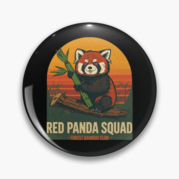 Item preview, Red Panda Squad – Forest Bamboo Club designed and sold by KapiPrint.