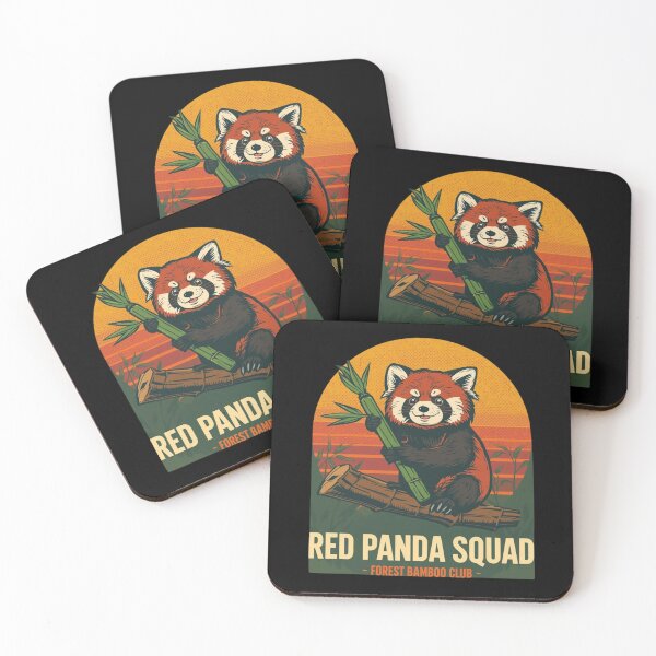 Item preview, Red Panda Squad – Forest Bamboo Club designed and sold by KapiPrint.