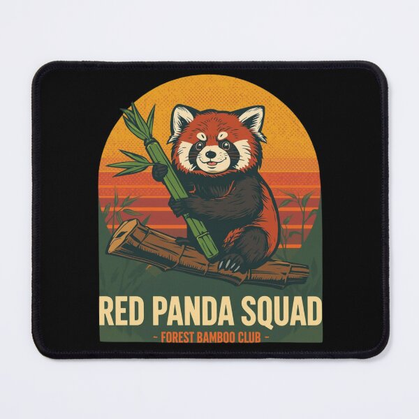 Item preview, Red Panda Squad – Forest Bamboo Club designed and sold by KapiPrint.