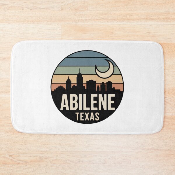 Item preview, Abilene Texas: Retro Night Skyline Badge designed and sold by CircinusStore.