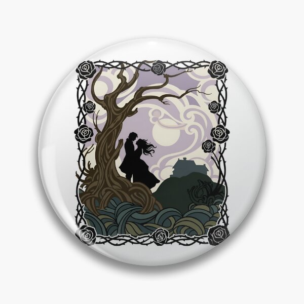Item preview, Wuthering Heights Emily Bronte Silhouette Romantic Floral Art designed and sold by Fenay Designs.