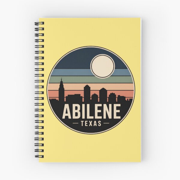 Item preview, Abilene, Texas: Emblema retro con silueta de horizonte a rayas designed and sold by CircinusStore.