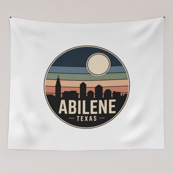 Item preview, Abilene Texas: Retro Striped Skyline Emblem designed and sold by CircinusStore.