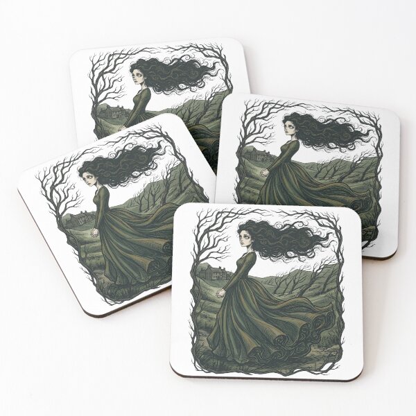 Item preview, Catherine Earnshaw Gothic Wuthering Heights Emily Bronte Art designed and sold by Fenay Designs.
