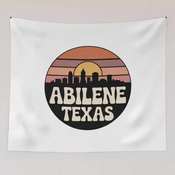 Item preview, Abilene Texas: Sunset Striped Skyline Art designed and sold by CircinusStore.