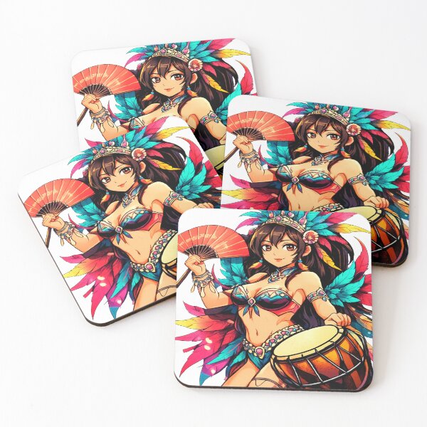 Item preview, Caribbean Anime Girl (Transparent) designed and sold by 5PalmsCreative.