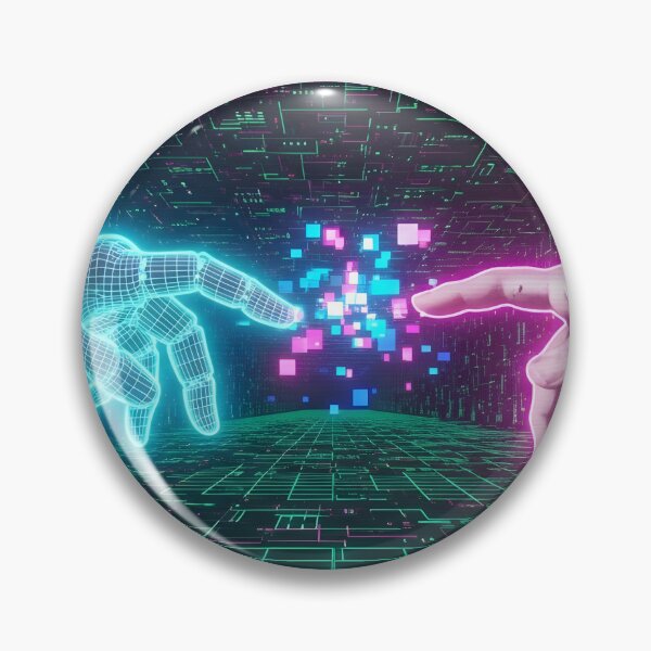 Item preview, The Spark of Connection Human and AI Hands designed and sold by powersunlight.