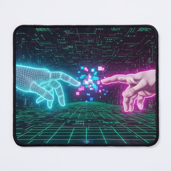 Item preview, The Spark of Connection Human and AI Hands designed and sold by powersunlight.