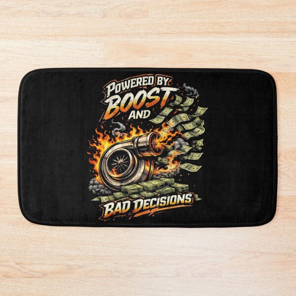 Item preview, Powered by Boost and Bad Decisions Turbo Car Enthusiast Funny Racing designed and sold by CarantinedChaos.