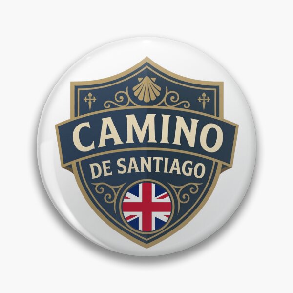 Item preview, Camino de Santiago Badge United Kingdom Pilgrim Edition designed and sold by bcpilgrim.