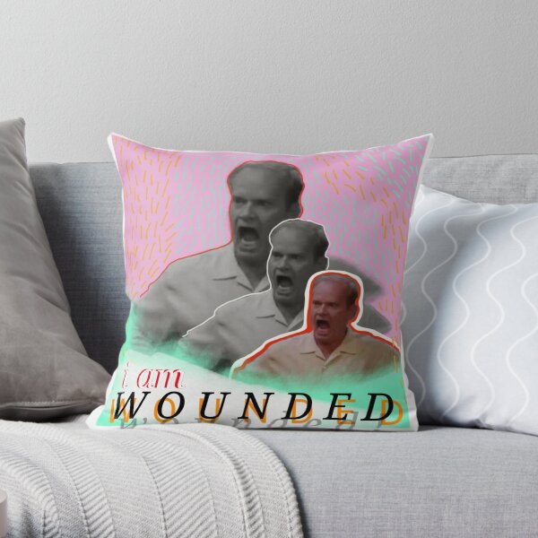 wounded frasier Throw Pillow