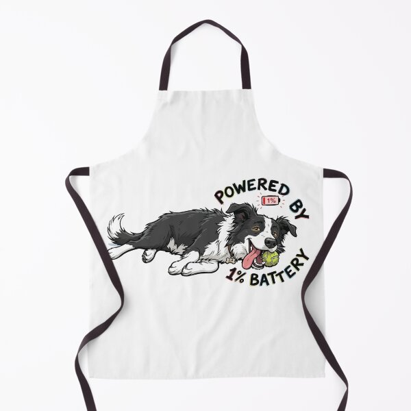 Item preview, Powered By One Percent Battery Funny Border Collie designed and sold by Petzzz.