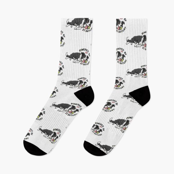 Item preview, Powered By One Percent Battery Funny Border Collie designed and sold by Petzzz.