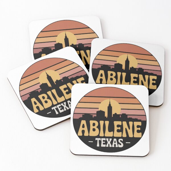 Item preview, Abilene Texas: Vintage Sunset Skyline Badge designed and sold by CircinusStore.