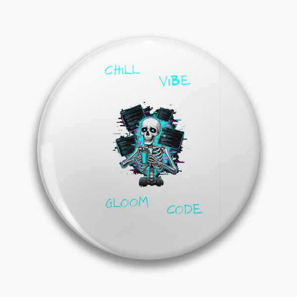 Item preview, Chill Vibe Gloom Code Skeleton Design – Dark Aesthetic Funny Skull designed and sold by Bad7Wear.