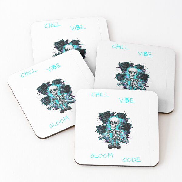 Item preview, Chill Vibe Gloom Code Skeleton Design – Dark Aesthetic Funny Skull designed and sold by Bad7Wear.