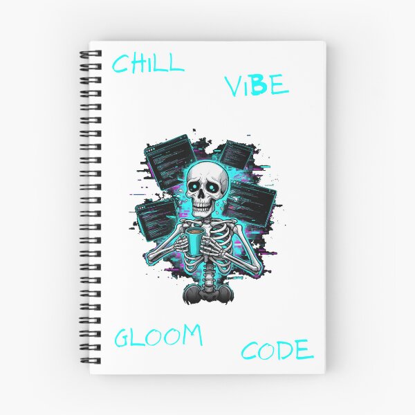Item preview, Chill Vibe Gloom Code Skeleton Design – Dark Aesthetic Funny Skull designed and sold by Bad7Wear.