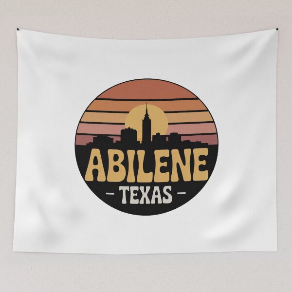 Item preview, Abilene Texas: Vintage Sunset Skyline Badge designed and sold by CircinusStore.