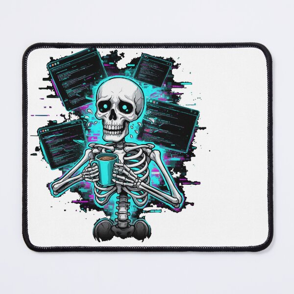Item preview, Chill Vibe Gloom Code Skeleton Design – Dark Aesthetic Funny Skull designed and sold by Bad7Wear.