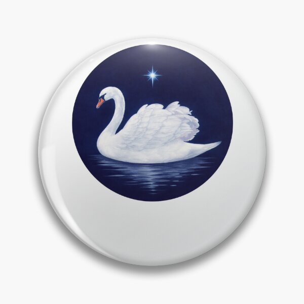 Item preview, Vintage Night Swan Under Starry Sky designed and sold by krystalRomanart.