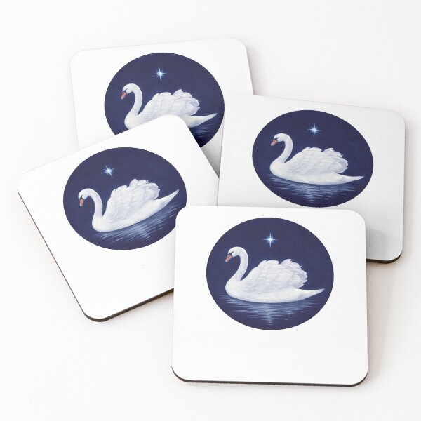 Item preview, Vintage Night Swan Under Starry Sky designed and sold by krystalRomanart.