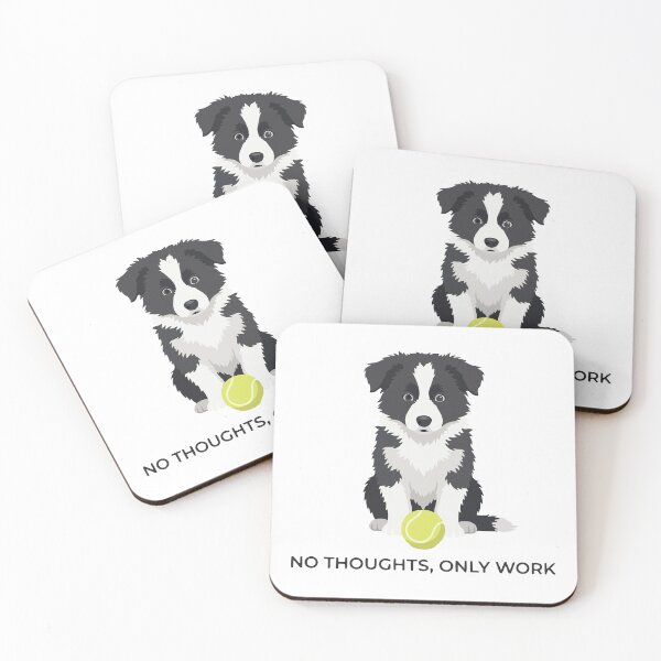 Item preview, No Thoughts Only Work Funny Derp Border Collie designed and sold by Petzzz.