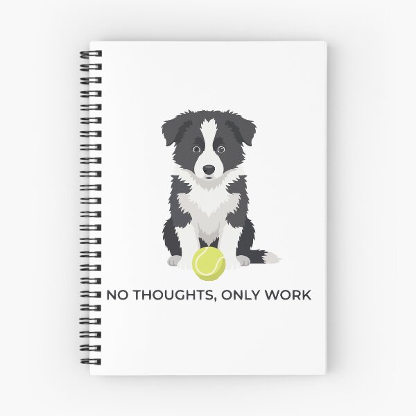 Item preview, No Thoughts Only Work Funny Derp Border Collie designed and sold by Petzzz.