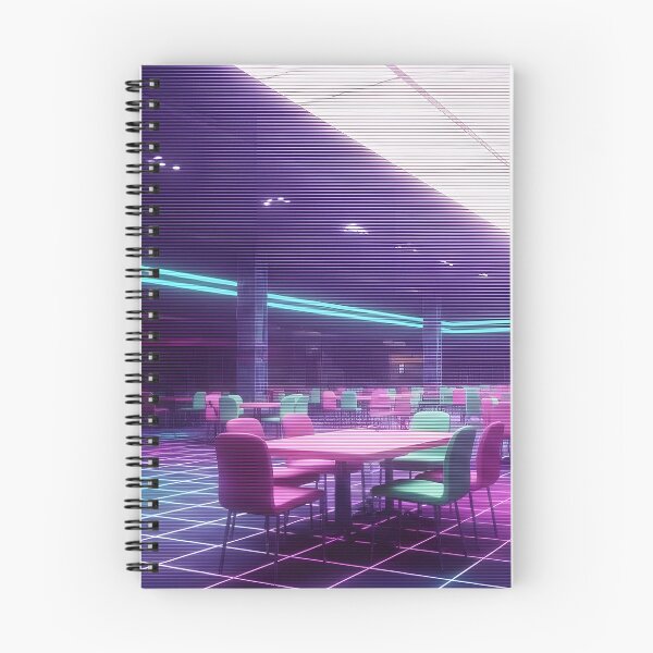 Item preview, Neon Vaporwave Liminal Space Mall Food Court designed and sold by powersunlight.