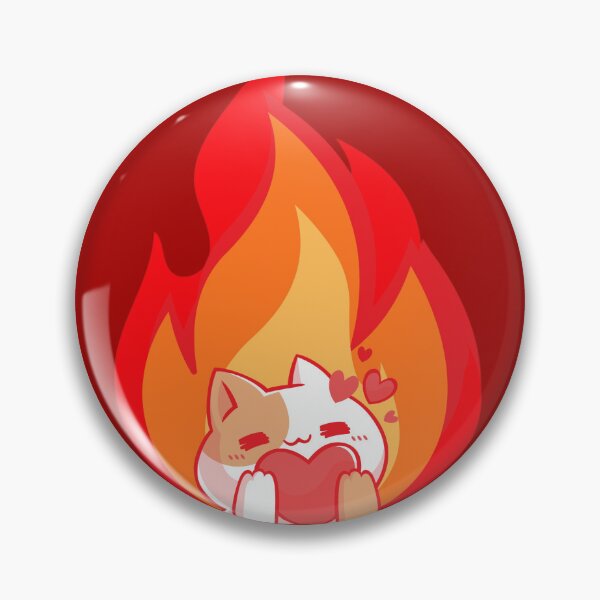 Item preview, Cute Love Cat in Flames designed and sold by eclipsesprints.