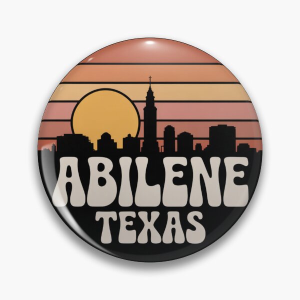 Item preview, Abilene Texas: Retro Sunset Skyline Emblem designed and sold by CircinusStore.