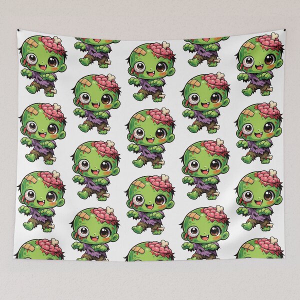 Item preview, Cute Little Zombie Chibi - Kawaii Horror Monster Art designed and sold by Tw1nsAIArt.