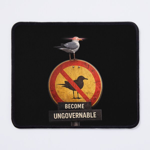 Item preview, Become Ungovernable Seagull, Dumb Funny Meme Design designed and sold by MaxLevelMerch.