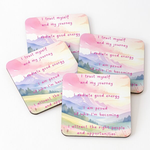 Item preview, Positive Affirmations Pastel Mountain Scene designed and sold by Imagined Creations .